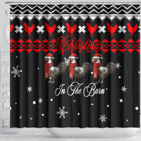 Chicken Farm Christmas Shower Curtain Xmas Holiday Patterns - Wonder Print Shop