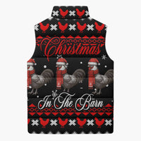 Chicken Farm Christmas Sleeveless Puffer Jacket Xmas Holiday Patterns - Wonder Print Shop