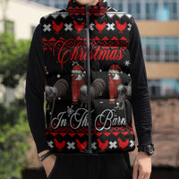 Chicken Farm Christmas Sleeveless Puffer Jacket Xmas Holiday Patterns - Wonder Print Shop