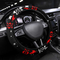 Chicken Farm Christmas Steering Wheel Cover Xmas Holiday Patterns - Wonder Print Shop
