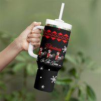 Chicken Farm Christmas Tumbler With Handle Xmas Holiday Patterns - Wonder Print Shop
