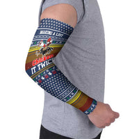 Chicken It Twice Christmas Arm Sleeves Xmas Holiday Patterns - Wonder Print Shop