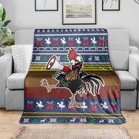 Chicken It Twice Christmas Blanket Xmas Holiday Patterns - Wonder Print Shop