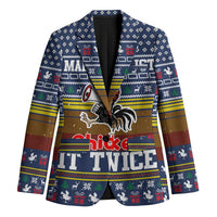 Chicken It Twice Christmas Blazer Xmas Holiday Patterns - Wonder Print Shop