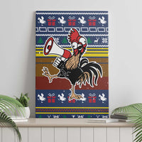 Chicken It Twice Christmas Canvas Wall Art Xmas Holiday Patterns - Wonder Print Shop