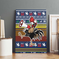Chicken It Twice Christmas Canvas Wall Art Xmas Holiday Patterns - Wonder Print Shop