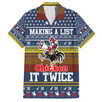 Chicken It Twice Christmas Family Matching Off Shoulder Maxi Dress and Hawaiian Shirt Xmas Holiday Patterns - Wonder Print Shop