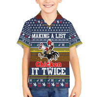 Chicken It Twice Christmas Family Matching Off Shoulder Maxi Dress and Hawaiian Shirt Xmas Holiday Patterns - Wonder Print Shop