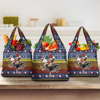 Chicken It Twice Christmas Grocery Bag Xmas Holiday Patterns - Wonder Print Shop