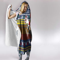 Chicken It Twice Christmas Hooded Blanket Xmas Holiday Patterns - Wonder Print Shop