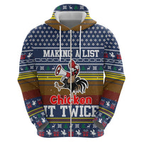 Chicken It Twice Christmas Hoodie Xmas Holiday Patterns - Wonder Print Shop