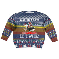 Chicken It Twice Christmas Kid Ugly Christmas Sweater Xmas Holiday Patterns - Wonder Print Shop