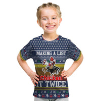 Chicken It Twice Christmas Kid T Shirt Xmas Holiday Patterns - Wonder Print Shop