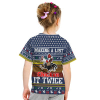 Chicken It Twice Christmas Kid T Shirt Xmas Holiday Patterns - Wonder Print Shop