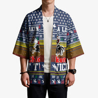 Chicken It Twice Christmas Kimono Xmas Holiday Patterns - Wonder Print Shop