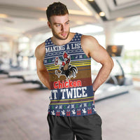 Chicken It Twice Christmas Men Tank Top Xmas Holiday Patterns - Wonder Print Shop