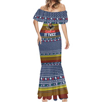 Chicken It Twice Christmas Mermaid Dress Xmas Holiday Patterns - Wonder Print Shop