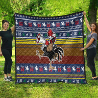 Chicken It Twice Christmas Quilt Xmas Holiday Patterns - Wonder Print Shop