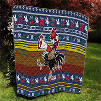 Chicken It Twice Christmas Quilt Xmas Holiday Patterns - Wonder Print Shop