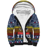 Chicken It Twice Christmas Sherpa Hoodie Xmas Holiday Patterns - Wonder Print Shop