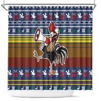Chicken It Twice Christmas Shower Curtain Xmas Holiday Patterns - Wonder Print Shop