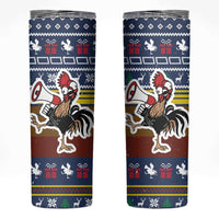 Chicken It Twice Christmas Skinny Tumbler Xmas Holiday Patterns - Wonder Print Shop