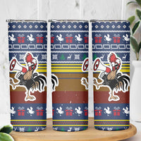 Chicken It Twice Christmas Skinny Tumbler Xmas Holiday Patterns - Wonder Print Shop