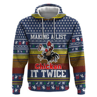 Chicken It Twice Christmas Zip Hoodie Xmas Holiday Patterns - Wonder Print Shop