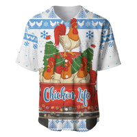 Chicken Life Christmas Baseball Jersey Xmas Holiday Patterns - Wonder Print Shop