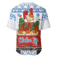 Chicken Life Christmas Baseball Jersey Xmas Holiday Patterns - Wonder Print Shop