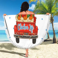 Chicken Life Christmas Beach Blanket Xmas Holiday Patterns - Wonder Print Shop