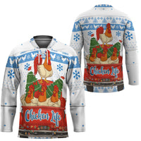 Chicken Life Christmas Hockey Jersey Xmas Holiday Patterns - Wonder Print Shop