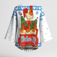 Chicken Life Christmas Kimono Sleeve Blouse Xmas Holiday Patterns - Wonder Print Shop