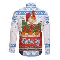 Chicken Life Christmas Long Sleeve Button Shirt Xmas Holiday Patterns - Wonder Print Shop