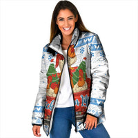Chicken Life Christmas Padded Jacket Xmas Holiday Patterns - Wonder Print Shop