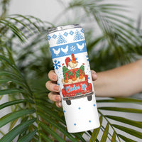 Chicken Life Christmas Skinny Tumbler Xmas Holiday Patterns - Wonder Print Shop