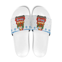 Chicken Life Christmas Slide Sandals Xmas Holiday Patterns - Wonder Print Shop
