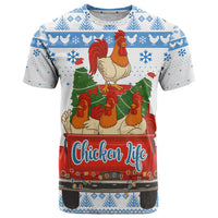Chicken Life Christmas T Shirt Xmas Holiday Patterns - Wonder Print Shop
