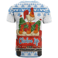 Chicken Life Christmas T Shirt Xmas Holiday Patterns - Wonder Print Shop