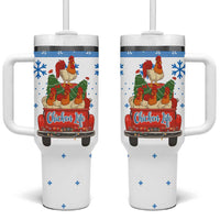 Chicken Life Christmas Tumbler With Handle Xmas Holiday Patterns - Wonder Print Shop