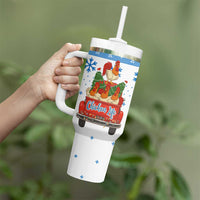 Chicken Life Christmas Tumbler With Handle Xmas Holiday Patterns - Wonder Print Shop