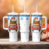 Chicken Life Christmas Tumbler With Handle Xmas Holiday Patterns - Wonder Print Shop