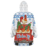 Chicken Life Christmas Wearable Blanket Hoodie Xmas Holiday Patterns - Wonder Print Shop
