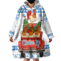Chicken Life Christmas Wearable Blanket Hoodie Xmas Holiday Patterns - Wonder Print Shop