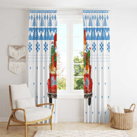 Chicken Life Christmas Window Curtain Xmas Holiday Patterns - Wonder Print Shop