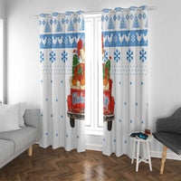 Chicken Life Christmas Window Curtain Xmas Holiday Patterns - Wonder Print Shop