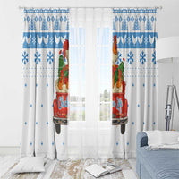 Chicken Life Christmas Window Curtain Xmas Holiday Patterns - Wonder Print Shop