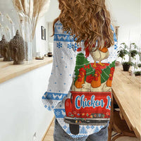 Chicken Life Christmas Women Casual Shirt Xmas Holiday Patterns - Wonder Print Shop