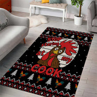 Chicken Stop Christmas Area Rug Xmas Holiday Patterns - Wonder Print Shop