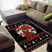 Chicken Stop Christmas Area Rug Xmas Holiday Patterns - Wonder Print Shop